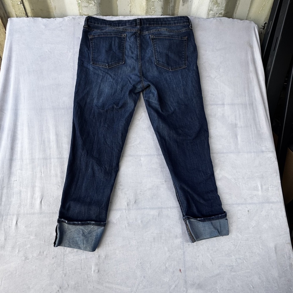 GAP Jeans Womens 14 Blue Denim Casual Everyday Wear Straight Heritage Cuff Hem